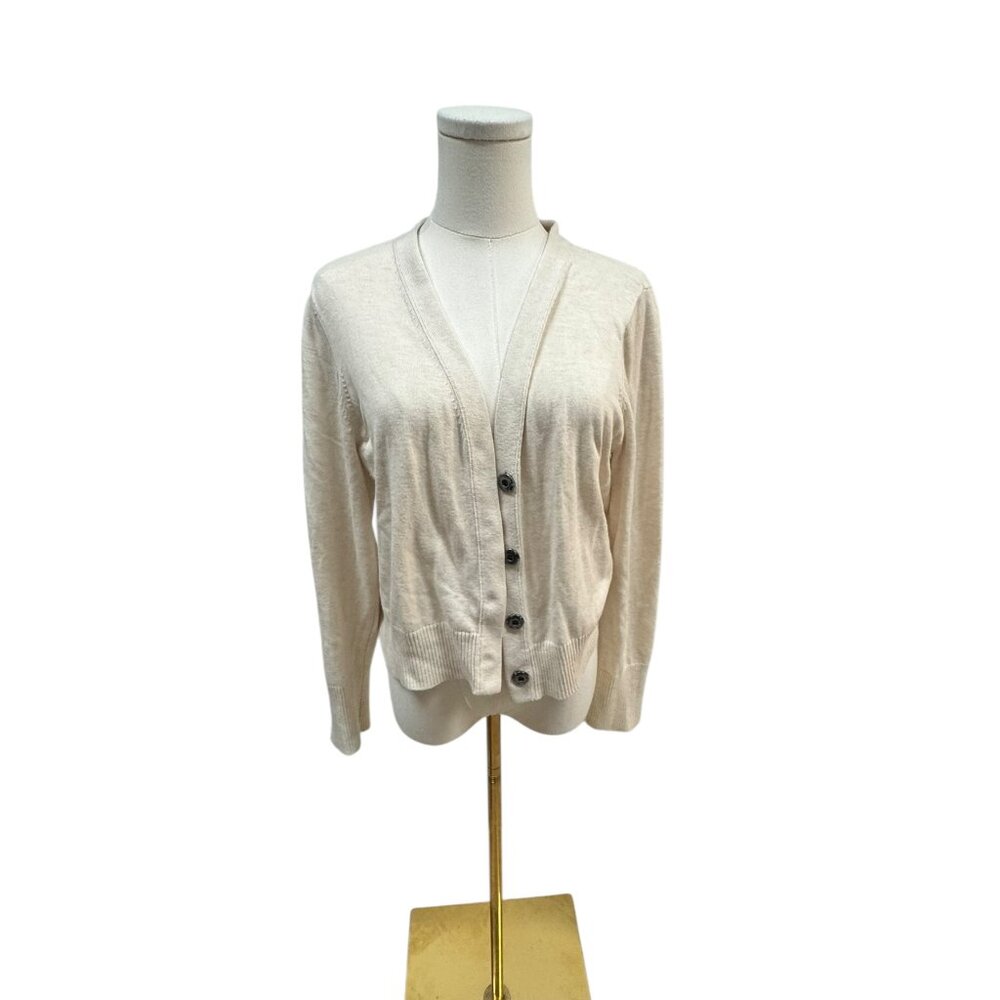 Chelsea 28 Ivory Button Front Cardigan XL – Lightweight Knit EUC